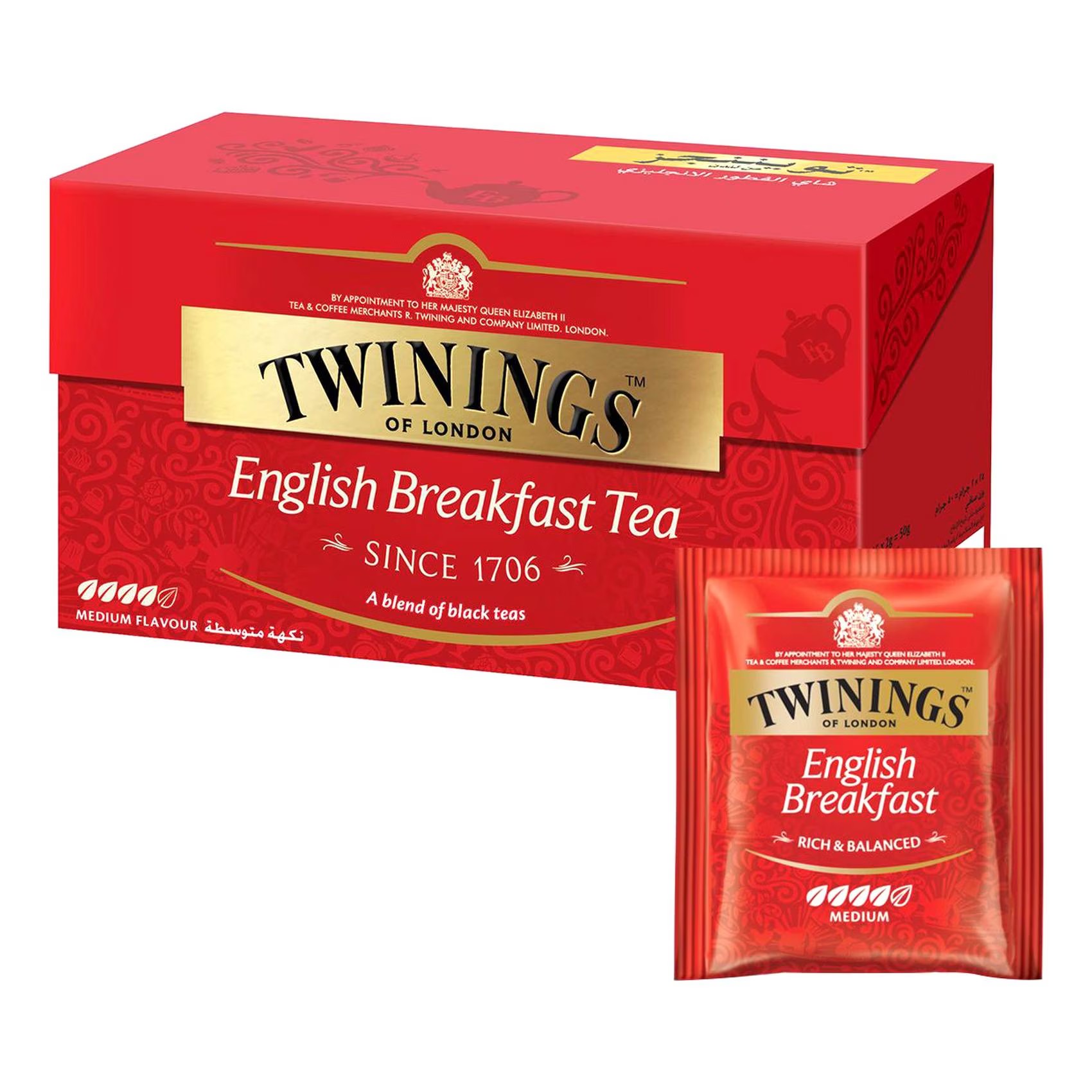 TWININGS TEA BAGS ENGLISH BREAKFAST 25S