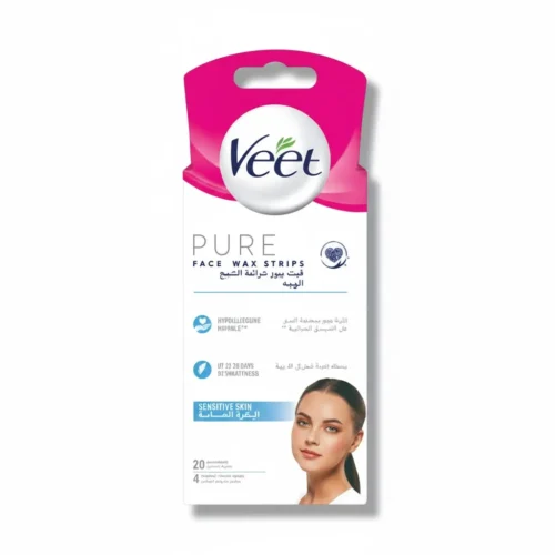 VEET WAX STRIPS SENSITIVE PURE FOR FACE 20NOS