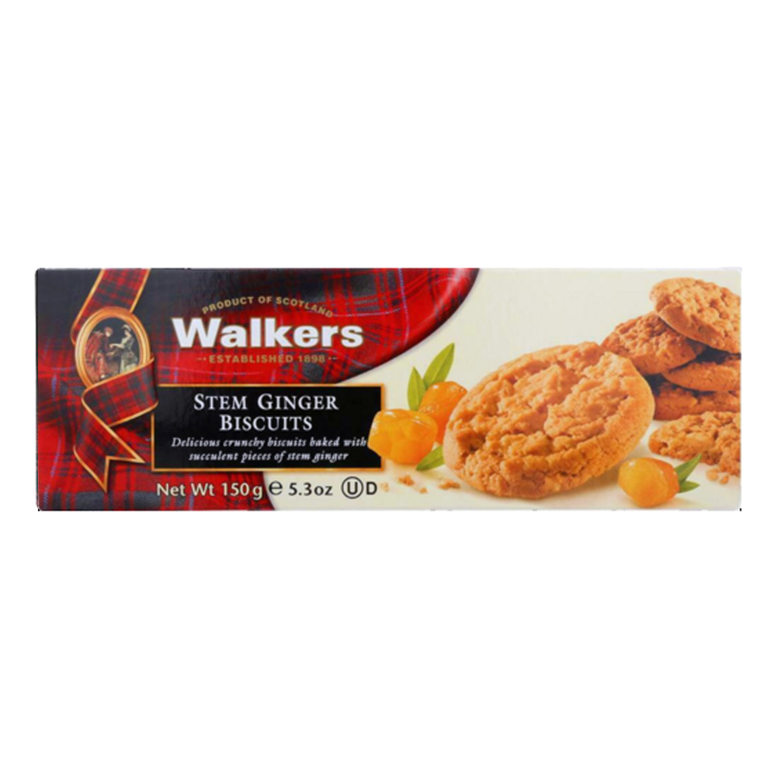 WALKERS STEM GINGER BISCUITS 150G