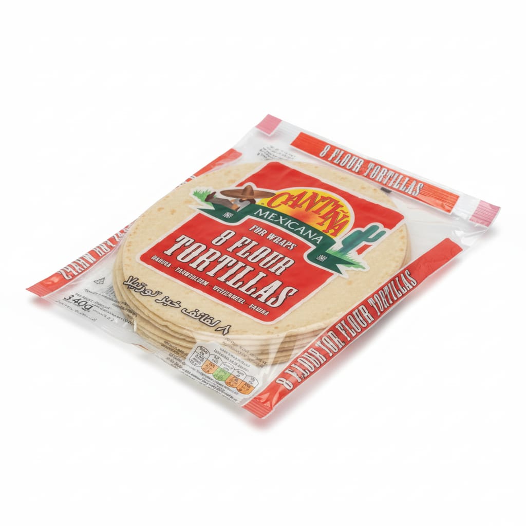 CANTINA 8 FLOUR TORTILLAS 8" 340G