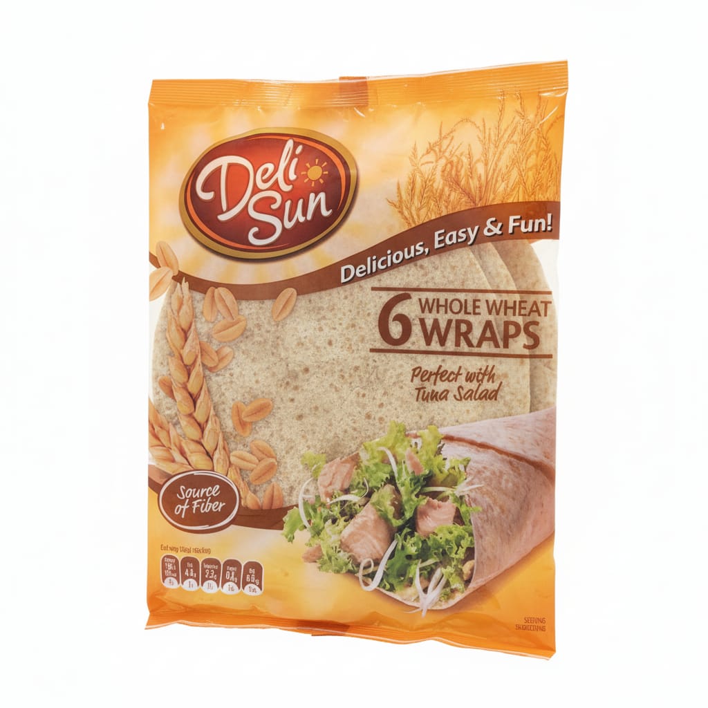 DELI SUN WHOLE WHEAT 6 WRAPS 360G