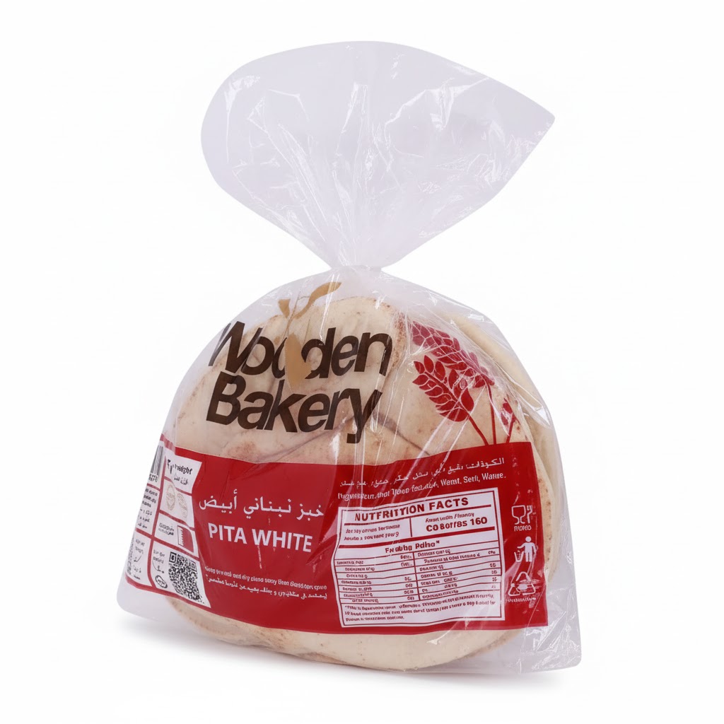 WOODEN BAKERY PITA WHITE ARABIC BREAD 425G