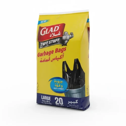 GLAD GARBAGE BAGS LARGE 110L 20S FLAT