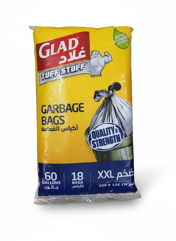 GLAD GARBAGE BAGS XXL 220L 18S FLAT GLAD GARBAGE BAGS XXL 220L 18S FLAT