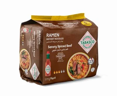 TABASCO RAMEN INSTANT NOODLES SAVORY SPICED BEEF 75G X 5