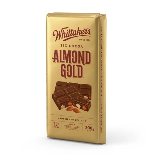 WHITTAKERS CHOCOLATE ALMOND GOLD 200G