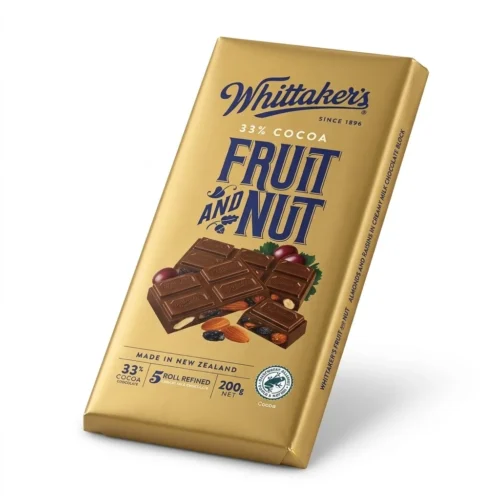 WHITTAKERS CHOCOLATE FRUIT & NUT 200G
