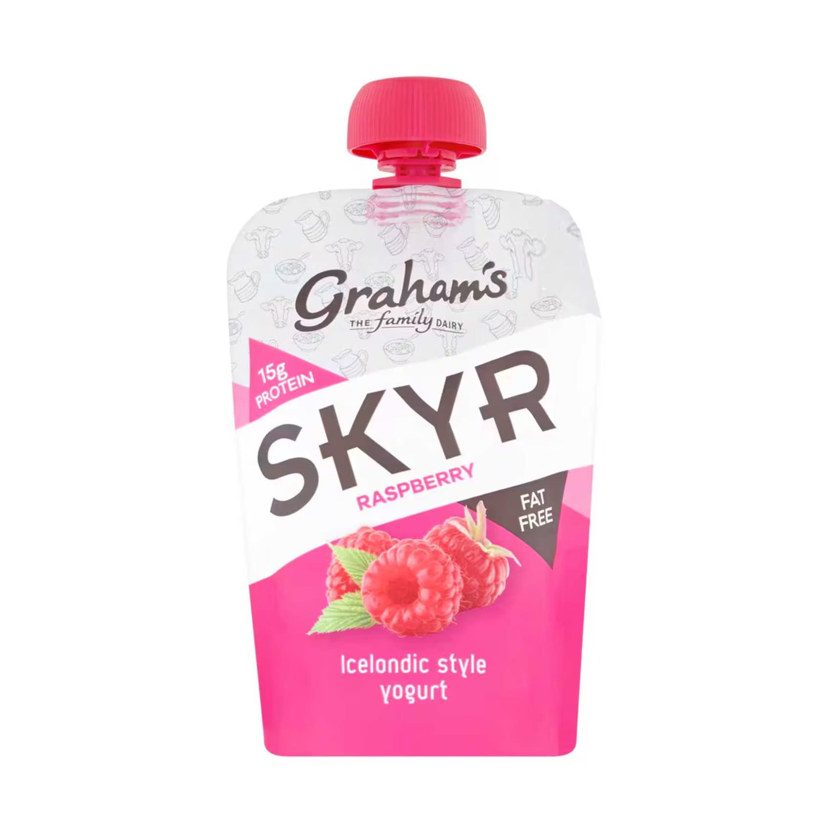 Grahams SKYR Fate free Raspberry Icelandic Style Yogurt Grahams SKYR Fate free Raspberry Icelandic Style Yogurt