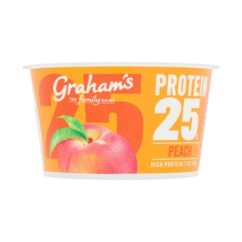 Grahams Protein 25g Peach Fat Free Yogurt