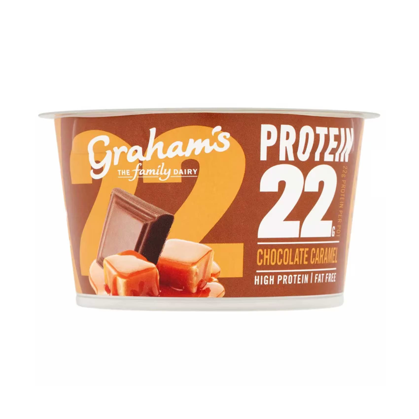 Grahams Protein 22g Chocolate Caramel Fat free Yogurt Grahams Protein 22g Chocolate Caramel Fat free Yogurt