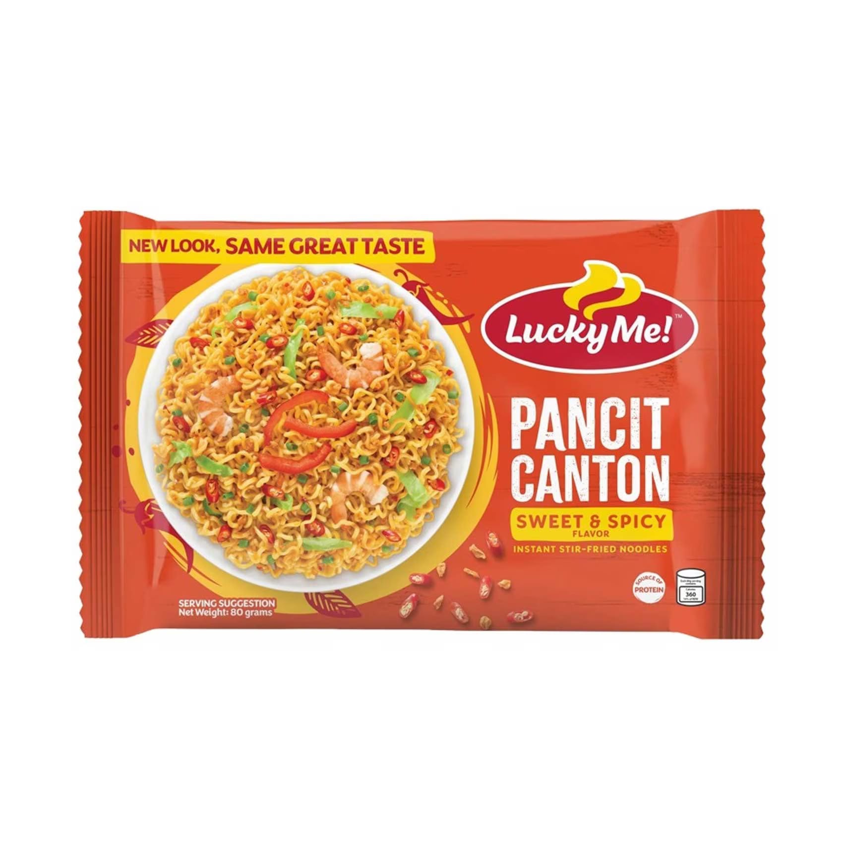 LUCKY ME PANCIT CANTON NOODLES SWEET & SPICY 60G X 6 LUCKY ME PANCIT CANTON NOODLES SWEET & SPICY 60G X 6