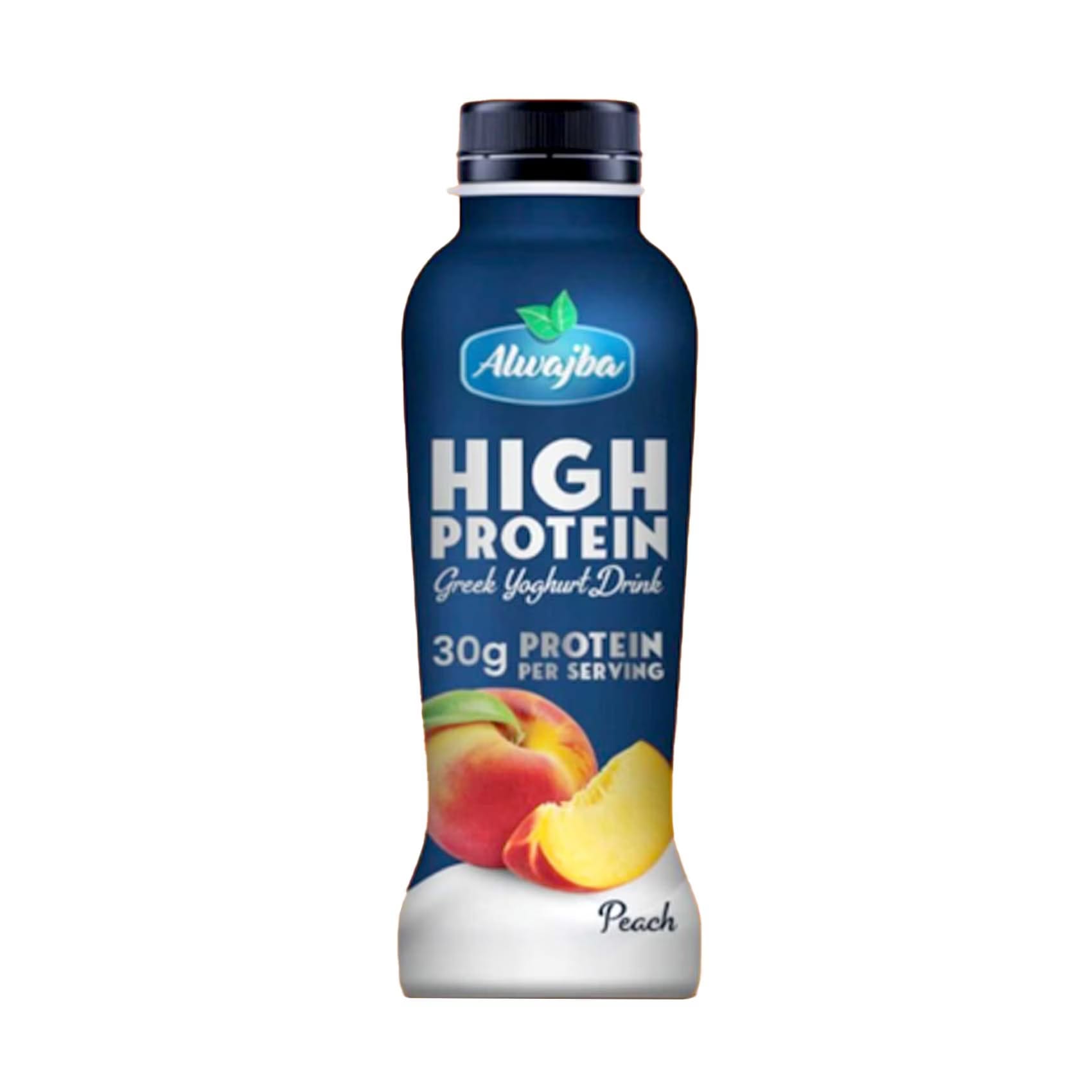 ALWAJBA HIGH PROTEIN YOGURT DRINK PEACH 330ML ALWAJBA HIGH PROTEIN YOGURT DRINK PEACH 330ML