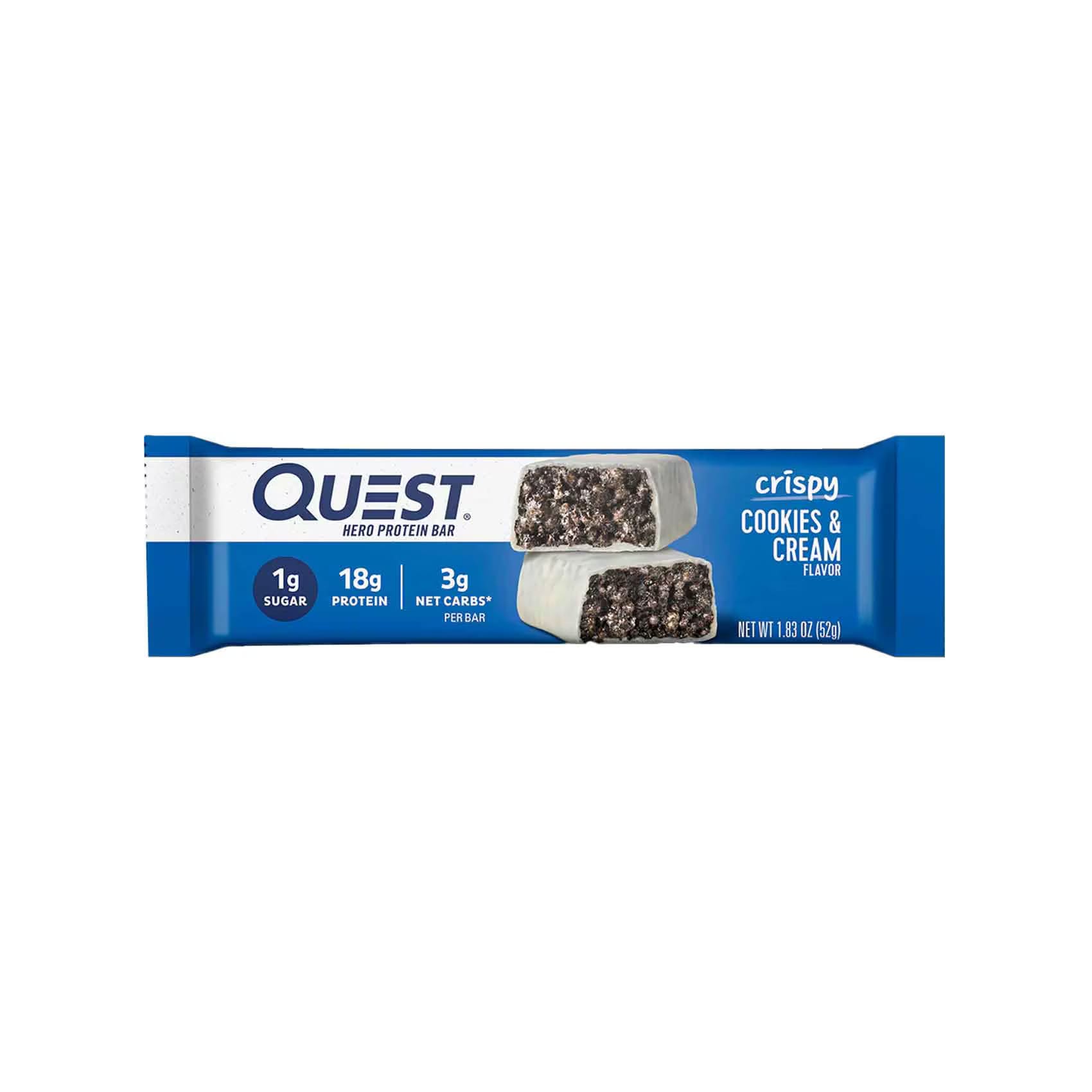 QUEST PROTEIN BAR CRISPY COOKIES & CREAM 52G QUEST PROTEIN BAR CRISPY COOKIES & CREAM 52G