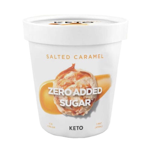 KETO ZERO SUGAR ICE CREAM SALTED CARAMEL 473ML