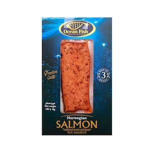 OCEAN FISH NORWEGIAN HOT SMOKED SALMON 140G