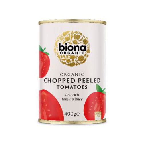 BIONA ORGANIC CHOPPED PEELED TOMATOES 400G
