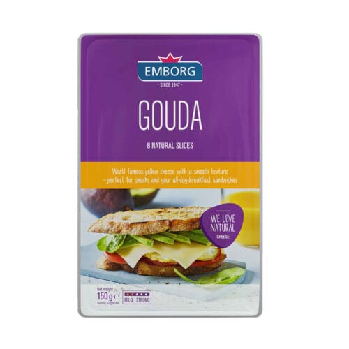 EMBORG CHEESE SLICES GOUDA 150G