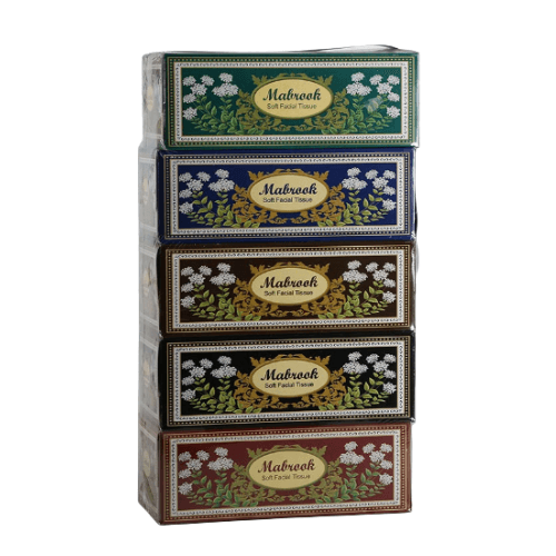 Bundle MABROOK SOFT FACIAL TISSUE 2PLY 150S X 5