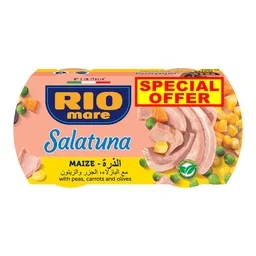RIO MARE SALATUNA MAIZE WITH PEAS,CARROTS & OLIVES 2X160G