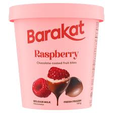 BARAKAT CHOCOLATE COATED FRUIT BITES RASPBERRY 190G