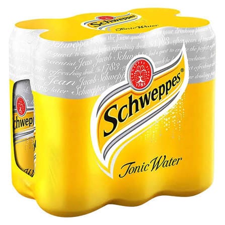 SCHWEPPES TONIC WATER 25 0ML X 6