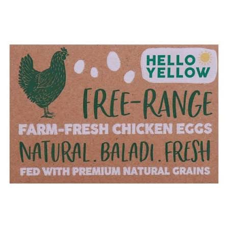 HELLO YELLOW FREE RANGE EGGS 12S