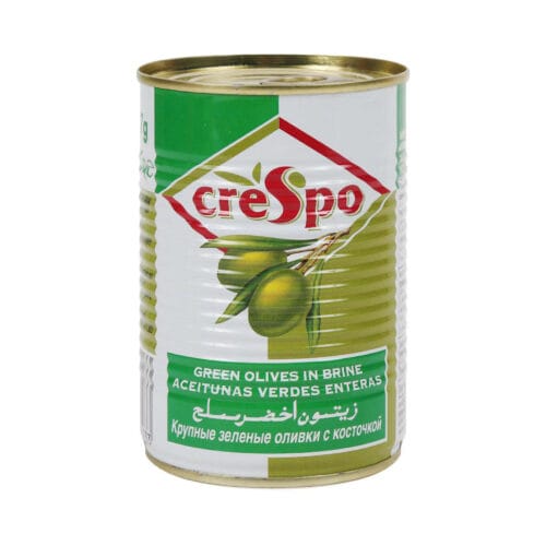 CRESPO GREEN OLIVES IN BRINE CAN 225G