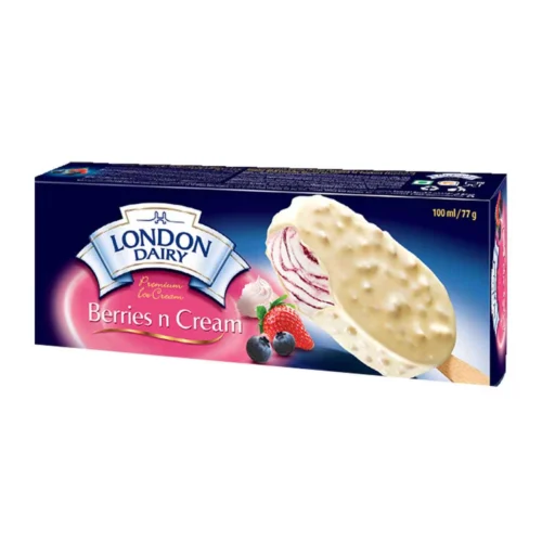 LONDON DAIRY ICE CREAM STICK BERRIES N CREAM 100ML
