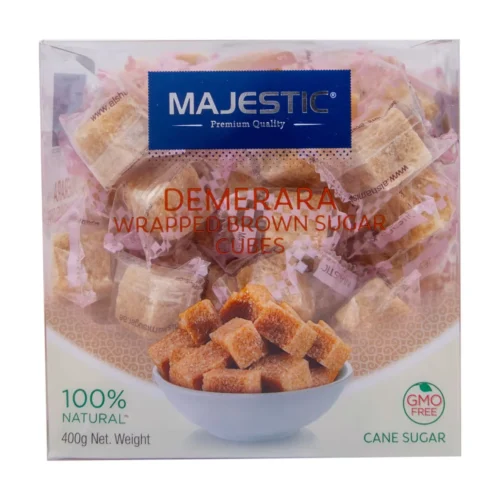 MAJESTIC DEMERARA BROWN SUGAR CUBES 400G