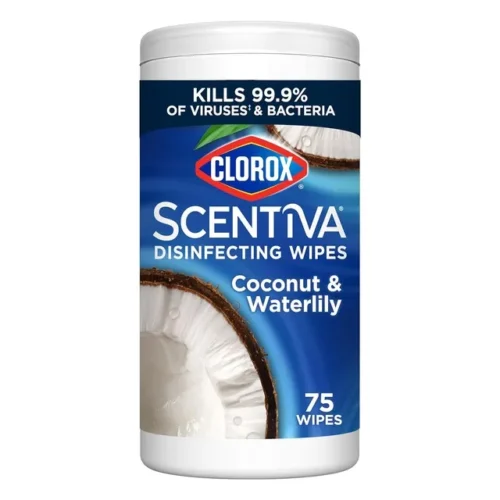 CLOROX SCENTIVA DISINFECTING WIPES COCONUT & WATER LILLY 75S