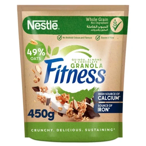 NESTLE FITNESS GRANOLA QUINOA, ALMOND & CHOCOLATE 450G