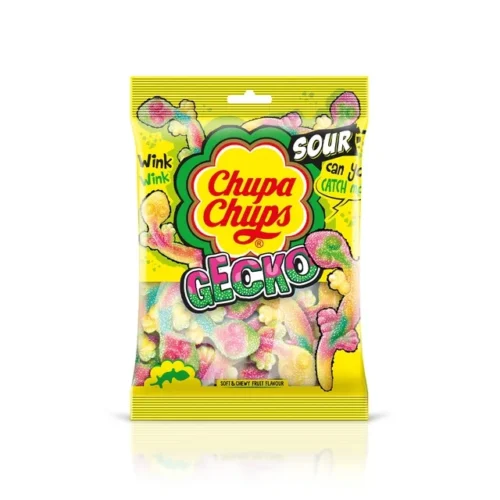 CHUPA CHUPS SOUR GECKO GUMMY CANDY 160GM