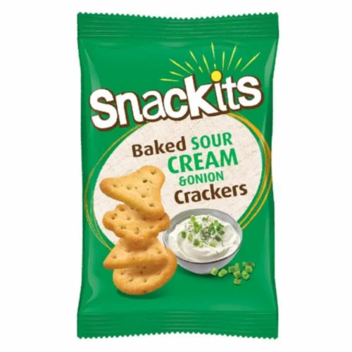 SNACKITS SOUR & CREAM & ONION CRACKERS 26GM